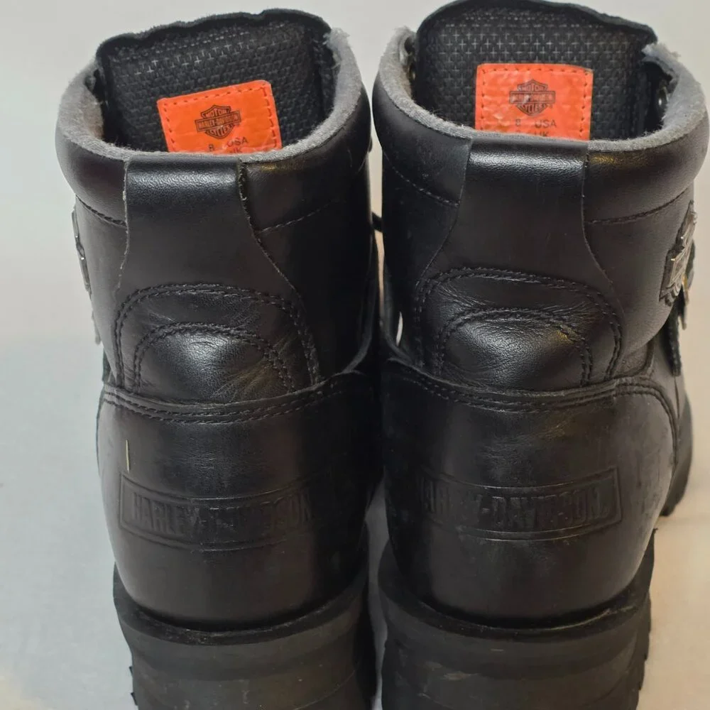 Authentic Harley Davidson Biker Boots- Size 8 - Picture 11 of 14